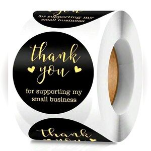 500pc Thank You Supporting My Business Stickers